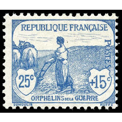 france stamp b6 woman plowing 1917