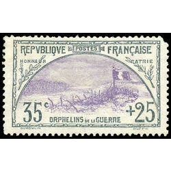france stamp b7 trench of bayonets 1917