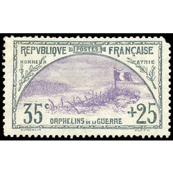 france stamp b7 trench of bayonets 1917 M 001