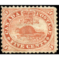 canada stamp 15 beaver 5 1859 M F 023