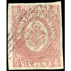 newfoundland stamp 20 1861 third pence issue 6d 1861 U XF 005