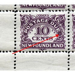 newfoundland stamp j7ii postage due stamps 10 1949 PB LL 002