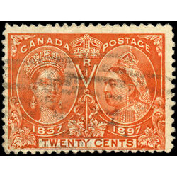 canada stamp 59ii queen victoria diamond jubilee 20 1897 U F 002