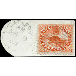 canada stamp 15 beaver 5 1859 U VF 024