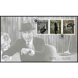 canada stamp 3196 leonard cohen squatting 2019 FDC 001