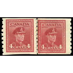 canada stamp 267pa king george vi 1943 M F REPAIR 002