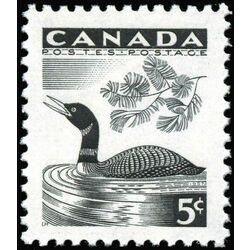 canada stamp 369i loon 5 1957