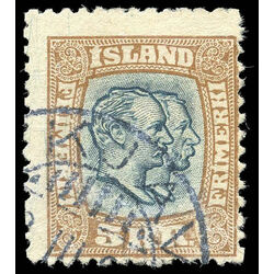 iceland stamp 85 kings christian ix and frederik viii 1907