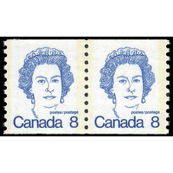 canada stamp 604 pair queen elizabeth ii 1974