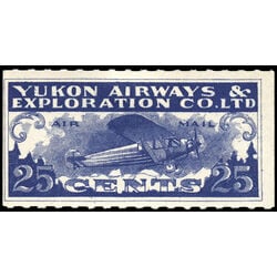 canada stamp cl air mail semi official cl42 yukon airways and explorations co ltd 25 1927