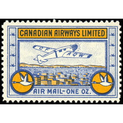 canada stamp cl air mail semi official cl51 canadian airways ltd 10 1932