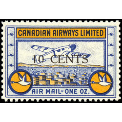 canada stamp cl air mail semi official cl52 canadian airways ltd 10 1932