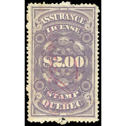 canada revenue stamp qa12 assurance license stamps 2 1876