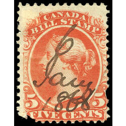 canada revenue stamp fb22 second bill issue 5 1865