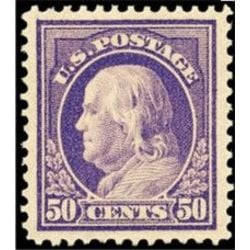 us stamp postage issues 421 franklin 50 1912