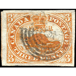 canada stamp 4 beaver 3d 1852 U VF 055
