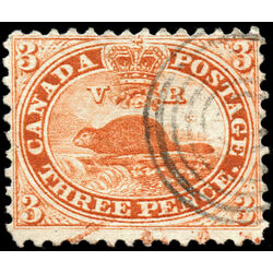 canada stamp 12 beaver 3d 1859 U XF 022