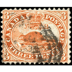 canada stamp 12 beaver 3d 1859 U XF 023