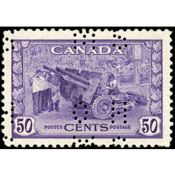 canada stamp o official o9 261 munitions 50 1942