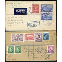 4 newfoundland registered covers