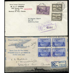 4 newfoundland registered covers