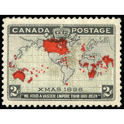 canada stamp 85 christmas map of british empire 2 1898 M XF 029