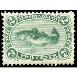 newfoundland stamp 24 codfish 2 1871 M VF 020