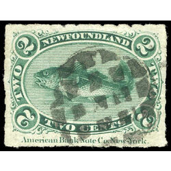 newfoundland stamp 38 codfish 2 1879 U VF 014