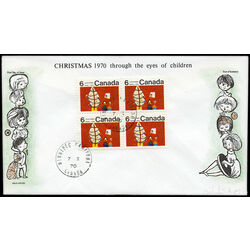 canada stamp 525i children and christmas tree 1970 FDC 003