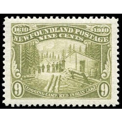 newfoundland stamp 100 logging 9 1911