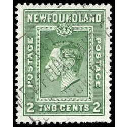 newfoundland stamp 245 king george vi 2 1938 U VG INV 002