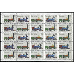 canada stamp 1000a canadian locomotives 1836 1860 1 1983 M PANE BL