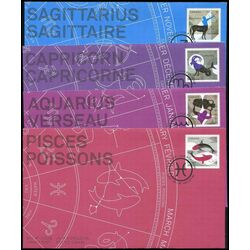 collection of 4 canada first day covers signs of zodiac scott 2457 60