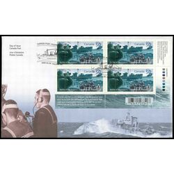 canada stamp 2107 corvette in submarine scope 50 2005 FDC 002