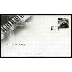 canada stamp 2118 oscar peterson 1925 2007 and keyboard 50 2005 FDC