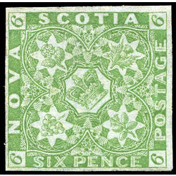 nova scotia stamp 4 pence issue 6d 1851 M VF 014