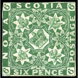 nova scotia stamp 5 pence issue 6d 1857 M VG 016