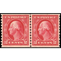 us stamp postage issues 444 washington 2 1914 M VFNH LINE PAIR 002