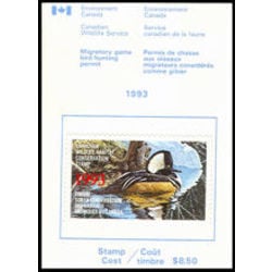 canadian wildlife habitat conservation stamp fwh9a merganser 8 50 1993