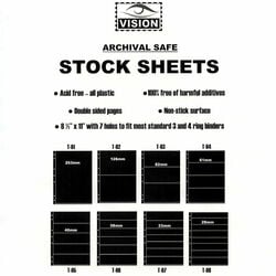 50 Stock Pages / Sheets 2V Vertical FREE SHIPPING Holds Licenses Collection 