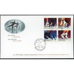 canada stamp 1899a world figure skating championships 2001 FDC