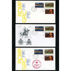 collection of 11 canada fdc of r c m p centenary scott 612 614
