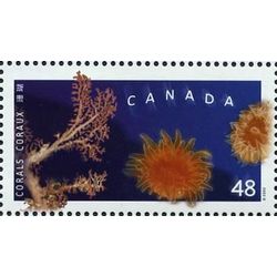 canada stamp 1950 north atlantic pink tree pacific orange cup and north pacific horn corals 48 2002