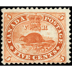 canada stamp 15 beaver 5 1859 M F VF 044