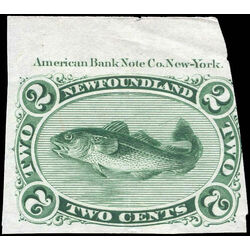 newfoundland stamp 024p codfish 2 1871 M VG 004