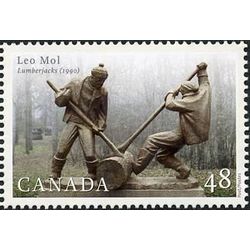 canada stamp 1955 lumberjacks by leo mol 48 2002
