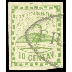 argentina stamp 2 symbolical of the argentina confederation 10 1858