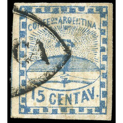 argentina stamp 3 symbolical of the argentina confederation 15 1858
