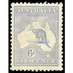 australia stamp 48c kangaroo and map 1915