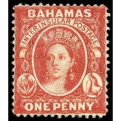 bahamas stamp 17 queen victoria 1p 1863 M 001